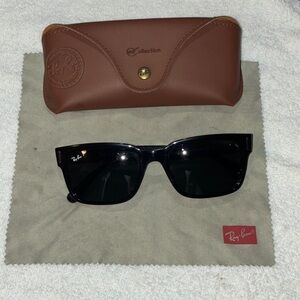 Ray-Ban Black Sunglasses with Tan Case